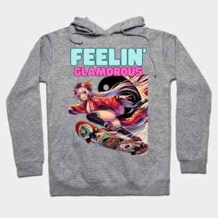 Kawaii, Anime Girl, Glamorous Skateboard Girl | Catsie Cat Hoodie